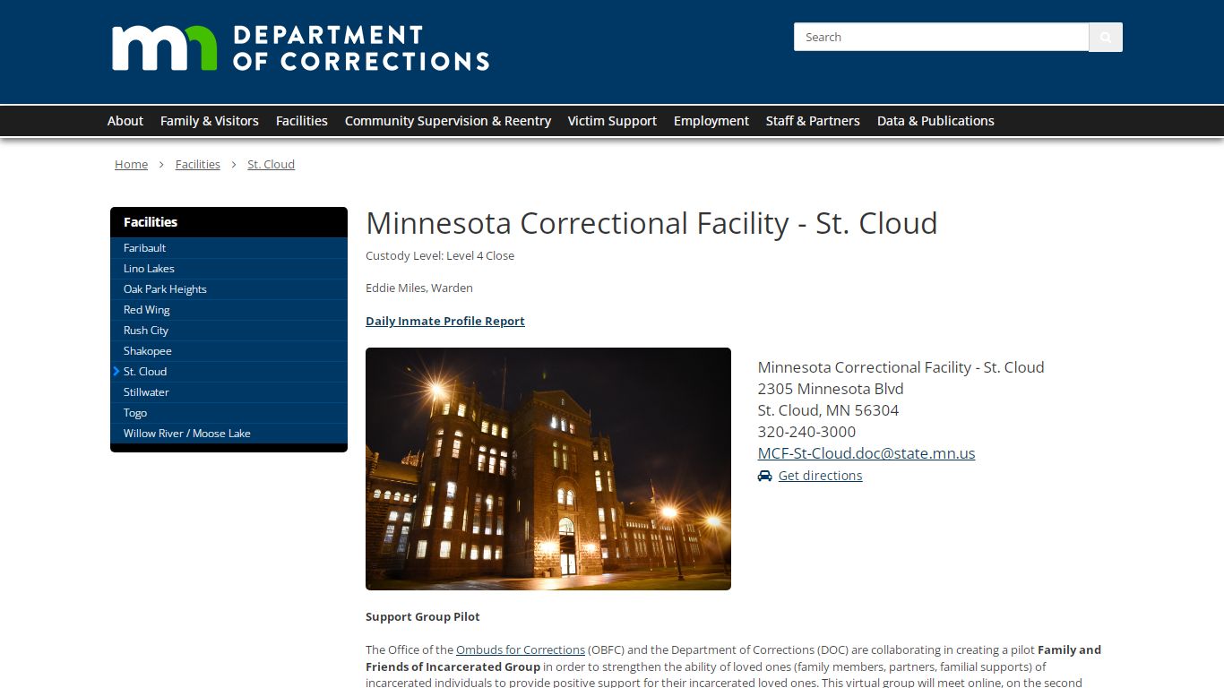 Minnesota Correctional Facility - St. Cloud - Department of Corrections